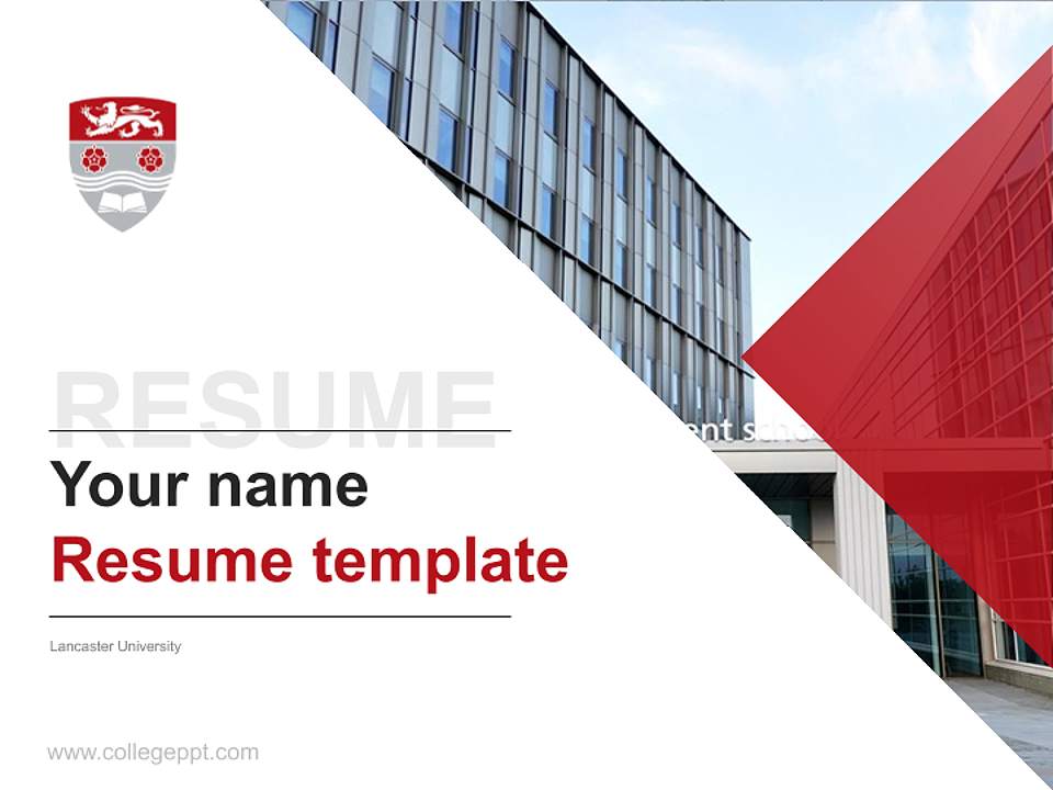 Lancaster University Resume PPT Template4:3 ratio PPT effect preview image5