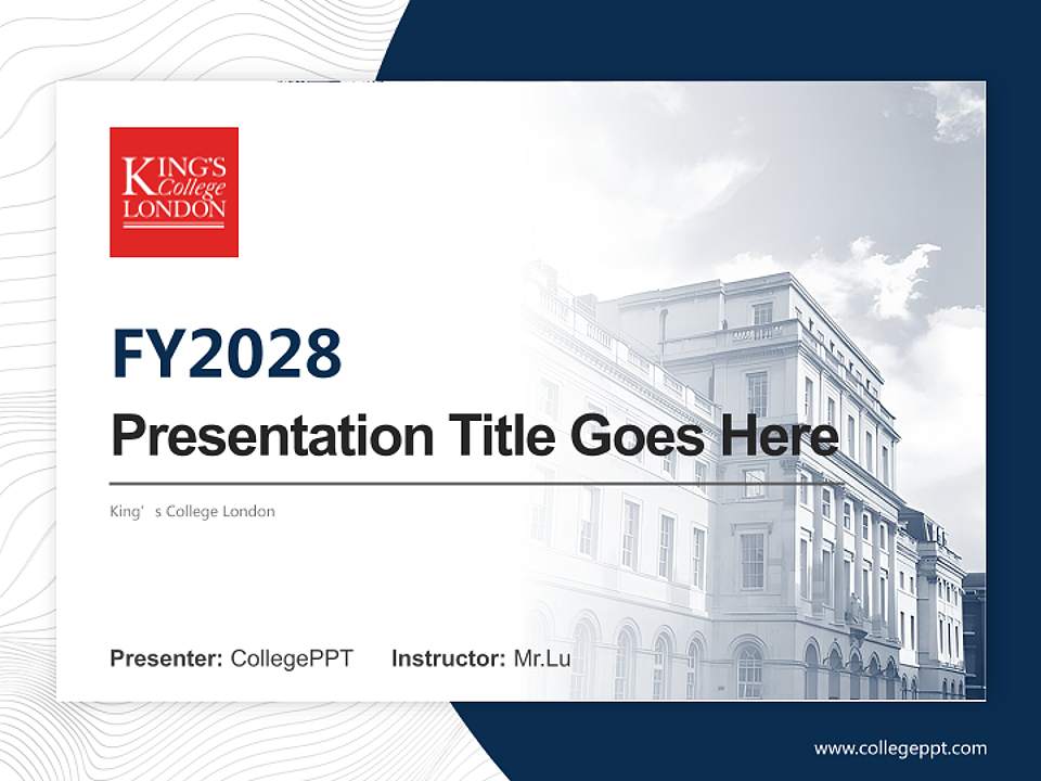 King’s College London Academic Presentation/Research Findings Report PPT Template4:3 ratio PPT effect preview image5