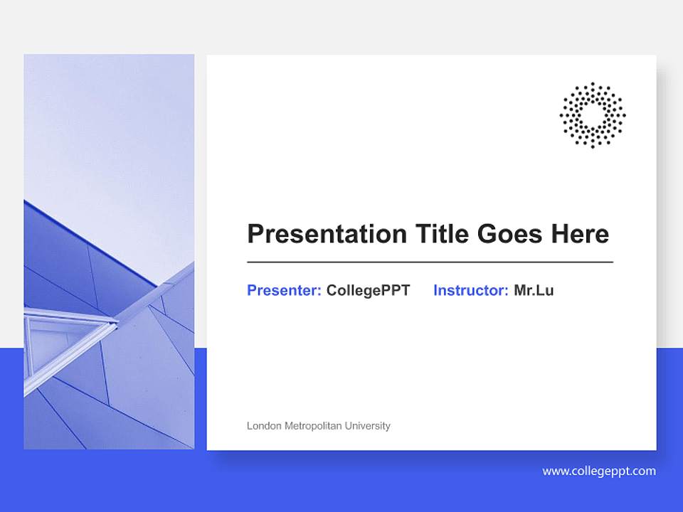 London Metropolitan University General Purpose PPT Template4:3 ratio PPT effect preview image6