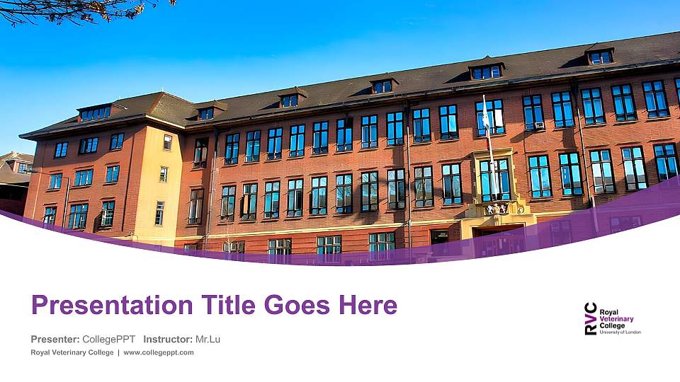 Royal Veterinary College Course/Courseware Creation PPT Template16:9 ratio PPT effect preview image