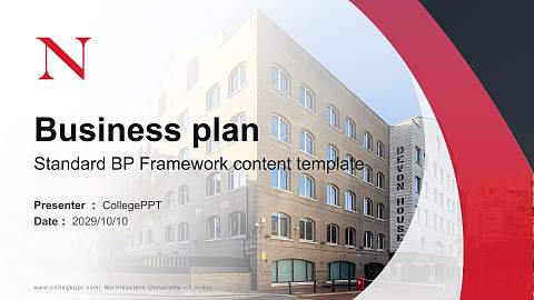 Northeastern University – London Competition/Entrepreneurship Contest PPT Template