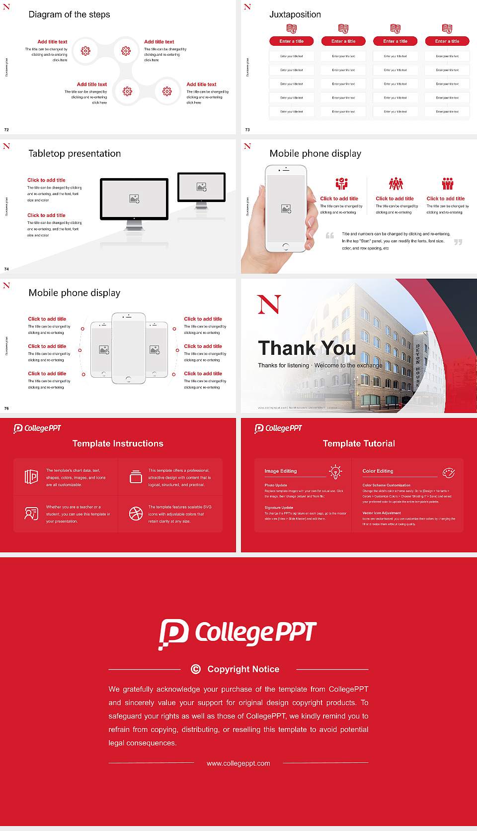 Northeastern University – London Competition/Entrepreneurship Contest PPT Template16:9 ratio PPT effect preview image9