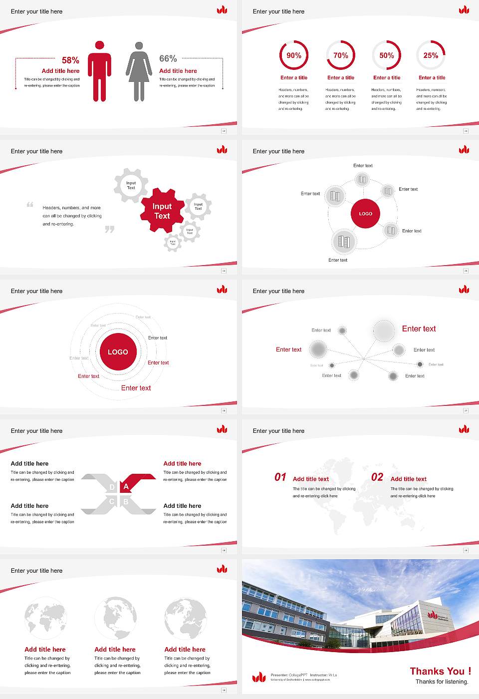 University of Bedfordshire Course/Courseware Creation PPT Template16:9 ratio PPT effect preview image4