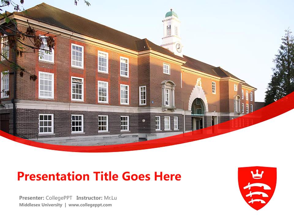 Middlesex University Course/Courseware Creation PPT Template4:3 ratio PPT effect preview image5