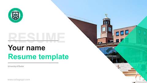 University of Exeter Resume PPT Template