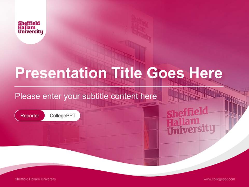 Sheffield Hallam University Lecture Sharing and Networking Event PPT Template4:3 ratio PPT effect preview image4