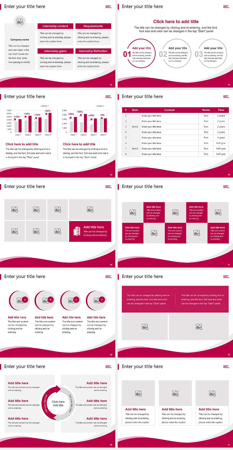 Sheffield Hallam University Lecture Sharing and Networking Event PPT Template4:3 ratio PPT effect preview image3