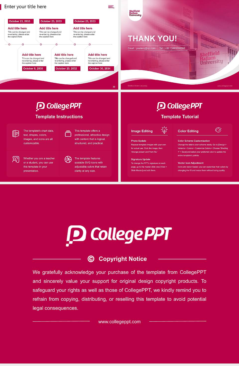 Sheffield Hallam University Lecture Sharing and Networking Event PPT Template4:3 ratio PPT effect preview image4