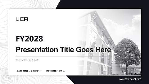 University for the Creative Arts Academic Presentation/Research Findings Report PPT Template
