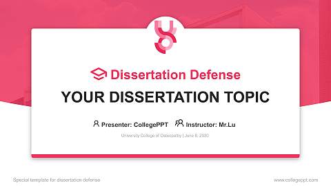 University College of Osteopathy Graduation Thesis Defense PPT Template