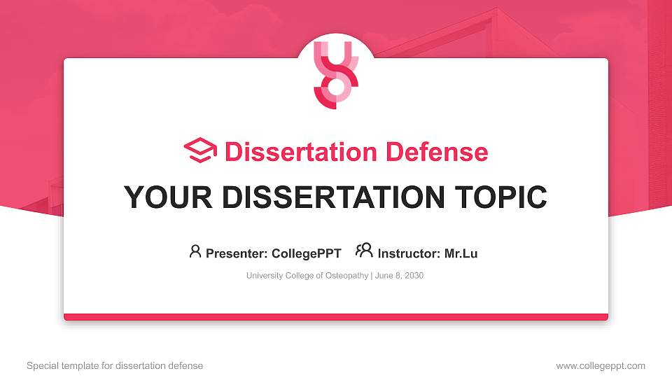 University College of Osteopathy Graduation Thesis Defense PPT Template16:9 ratio PPT effect preview image