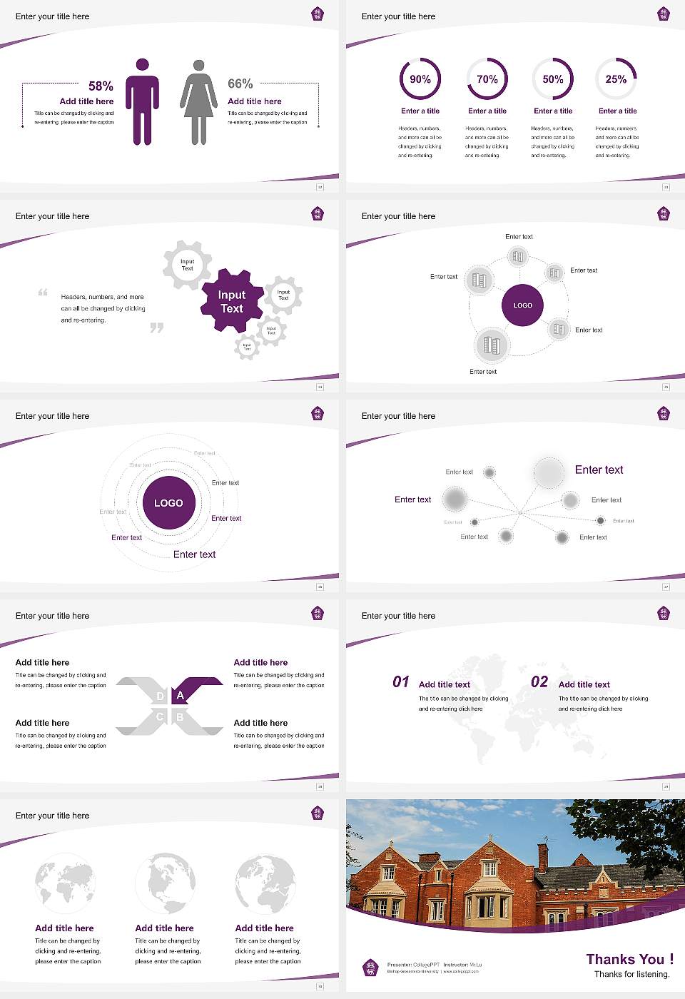 Bishop Grosseteste University Course/Courseware Creation PPT Template16:9 ratio PPT effect preview image4