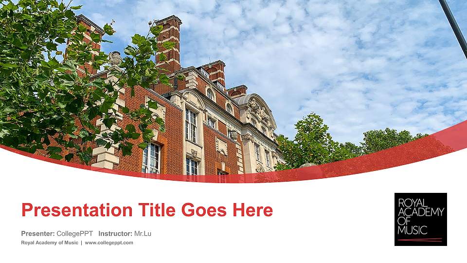 Royal Academy of Music Course/Courseware Creation PPT Template16:9 ratio PPT effect preview image