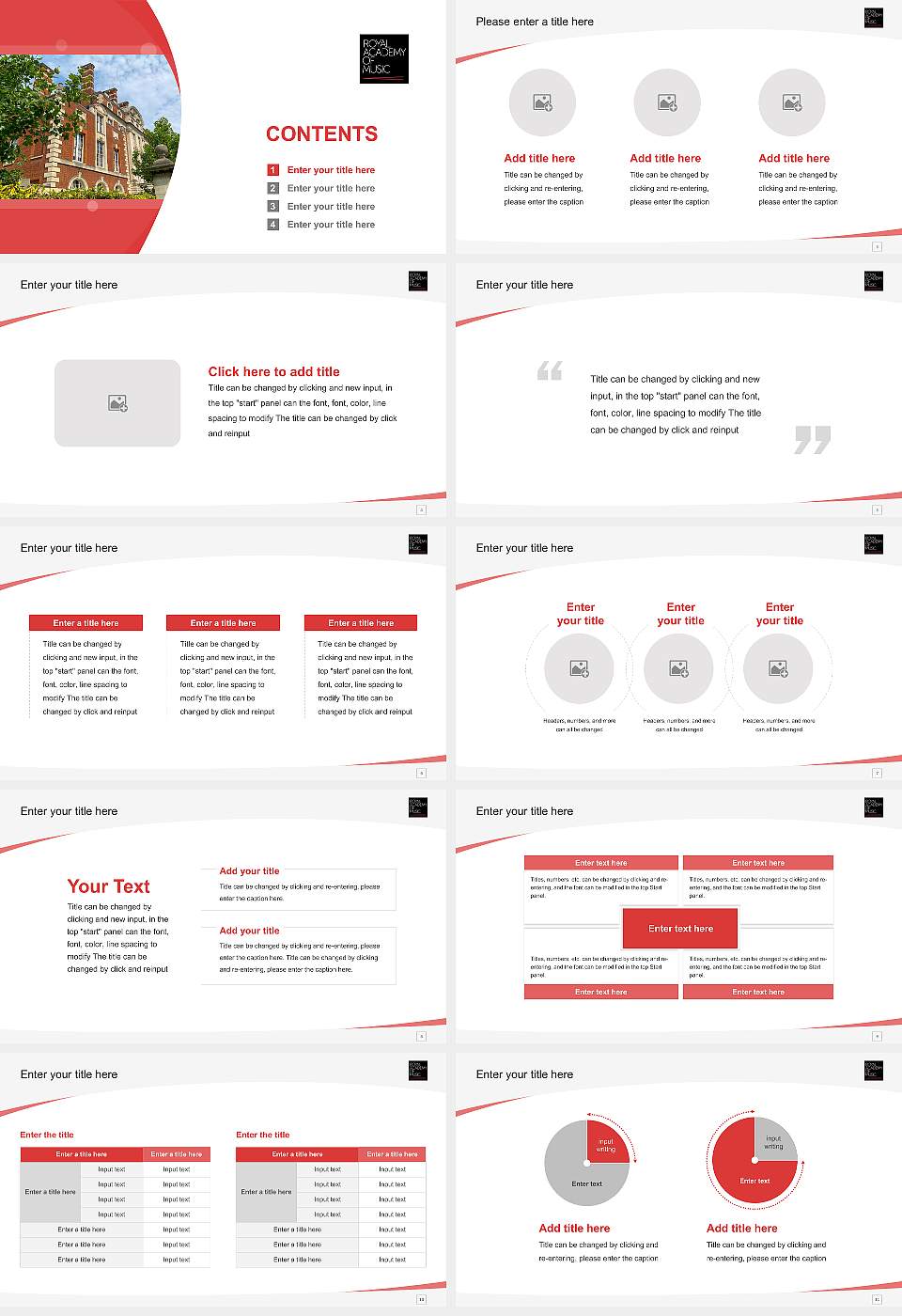 Royal Academy of Music Course/Courseware Creation PPT Template16:9 ratio PPT effect preview image2