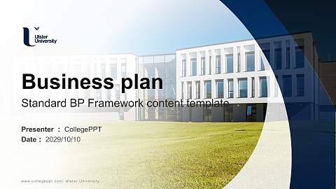 Ulster University Competition/Entrepreneurship Contest PPT Template