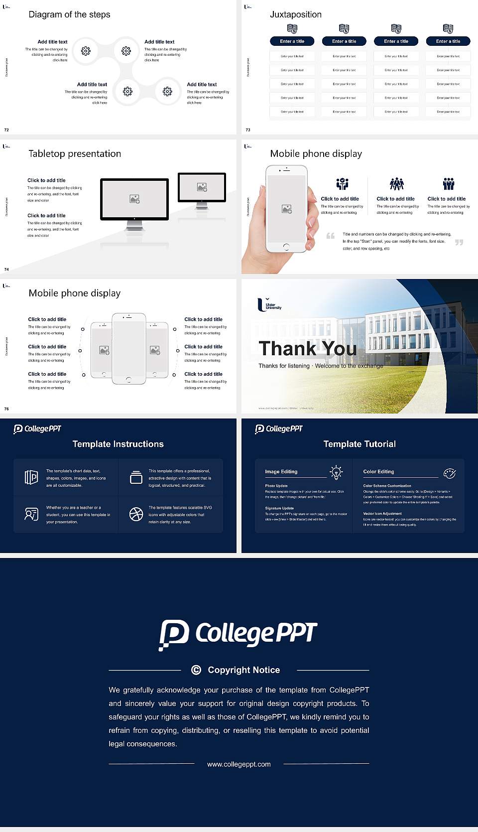 Ulster University Competition/Entrepreneurship Contest PPT Template16:9 ratio PPT effect preview image9