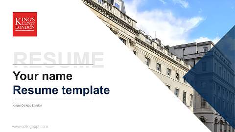 King’s College London Resume PPT Template