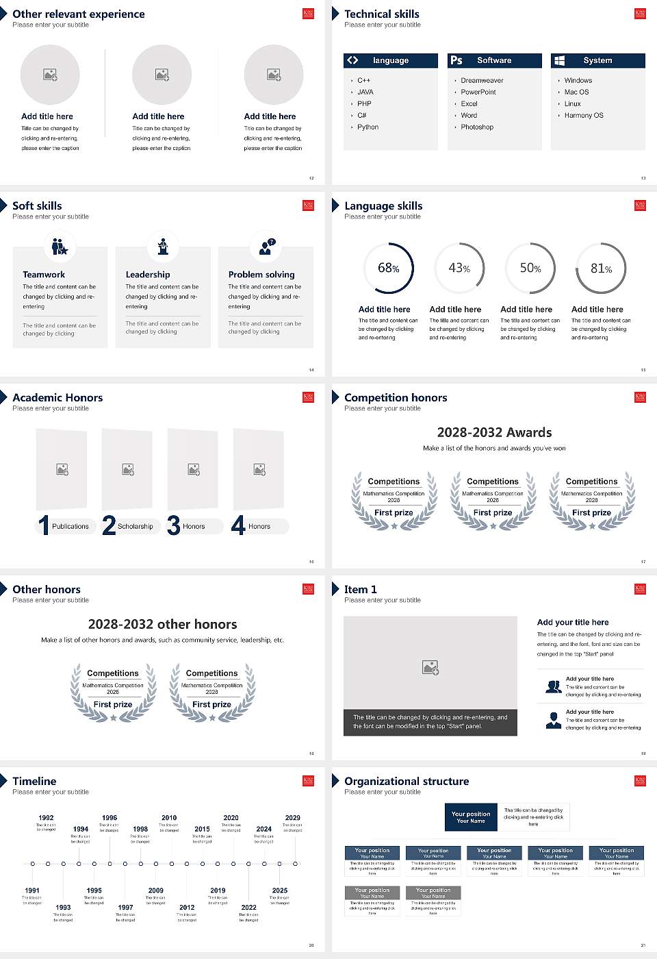 King’s College London Resume PPT Template16:9 ratio PPT effect preview image3