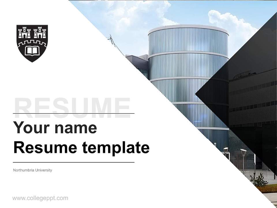 Northumbria University Resume PPT Template4:3 ratio PPT effect preview image5