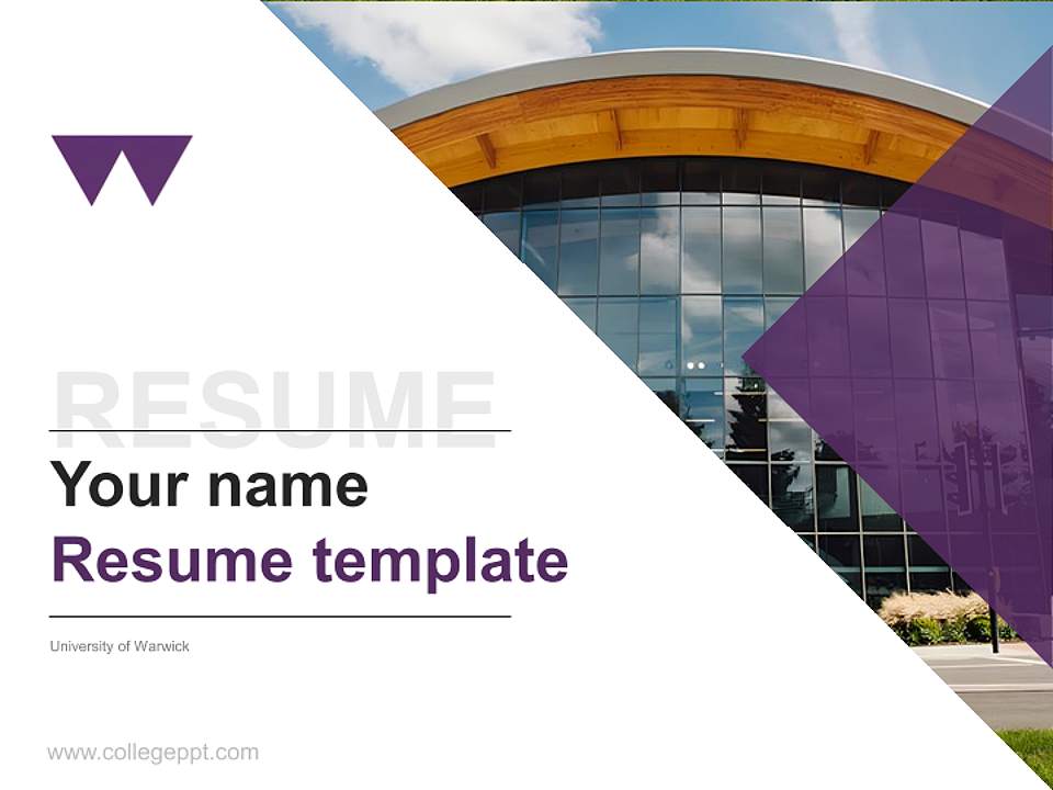University of Warwick Resume PPT Template4:3 ratio PPT effect preview image5