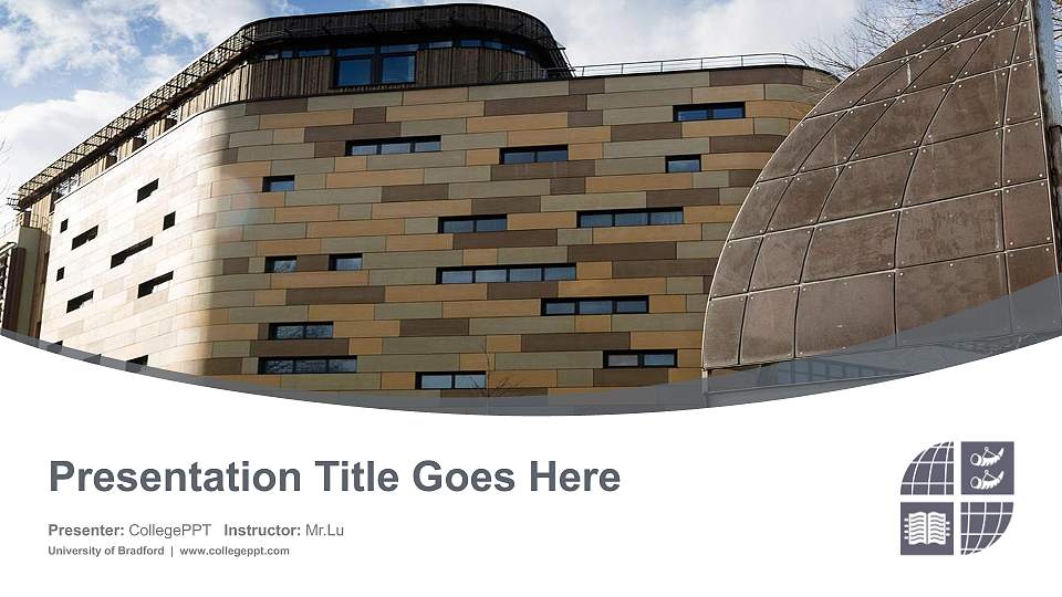 University of Bradford Course/Courseware Creation PPT Template16:9 ratio PPT effect preview image