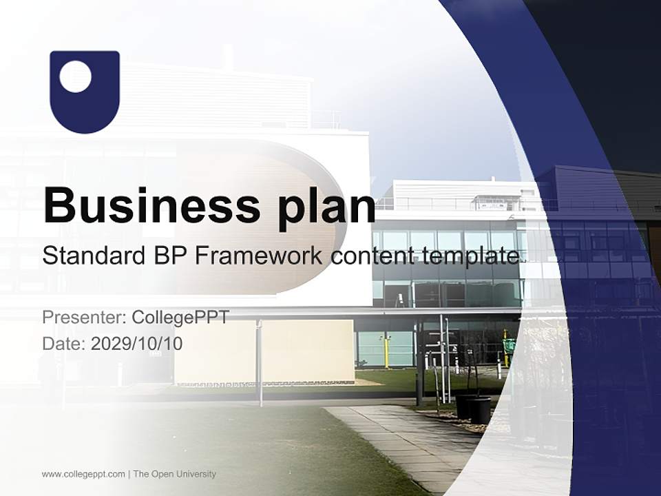 The Open University Competition/Entrepreneurship Contest PPT Template4:3 ratio PPT effect preview image9