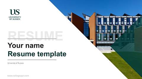 University of Sussex Resume PPT Template