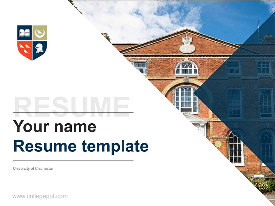 University of Chichester Resume PPT Template4:3 ratio PPT effect preview image5