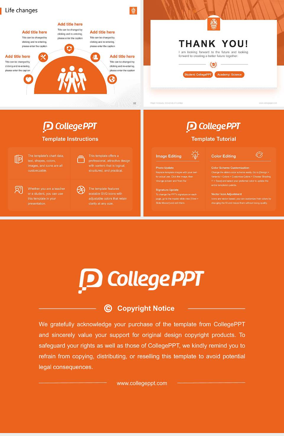 Royal Holloway, University of London National Scholarship Defense PPT Template4:3 ratio PPT effect preview image4