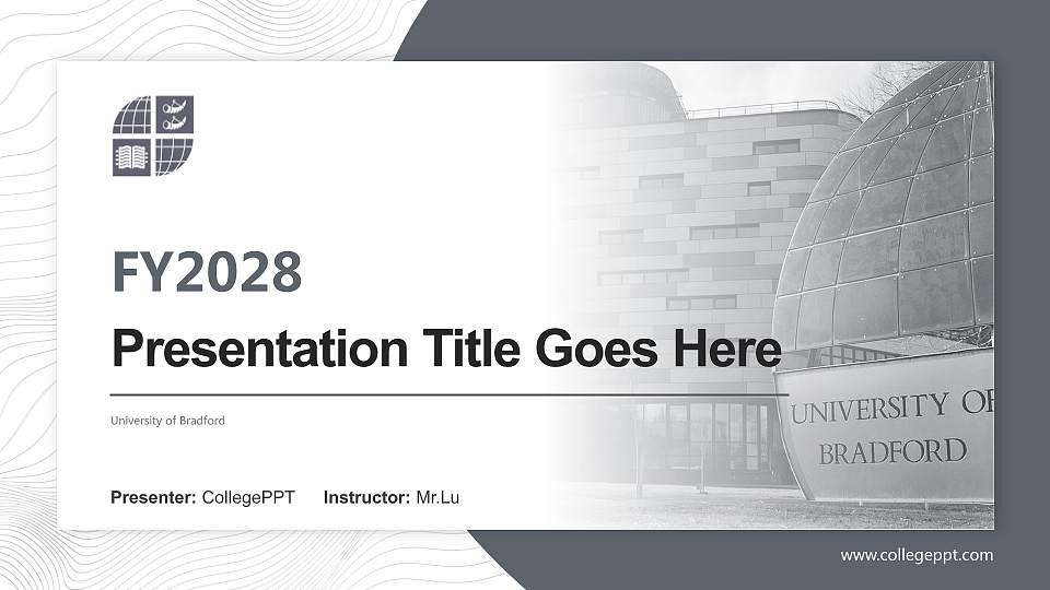 University of Bradford Academic Presentation/Research Findings Report PPT Template16:9 ratio PPT effect preview image
