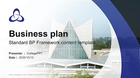 Canterbury Christ Church University Competition/Entrepreneurship Contest PPT Template