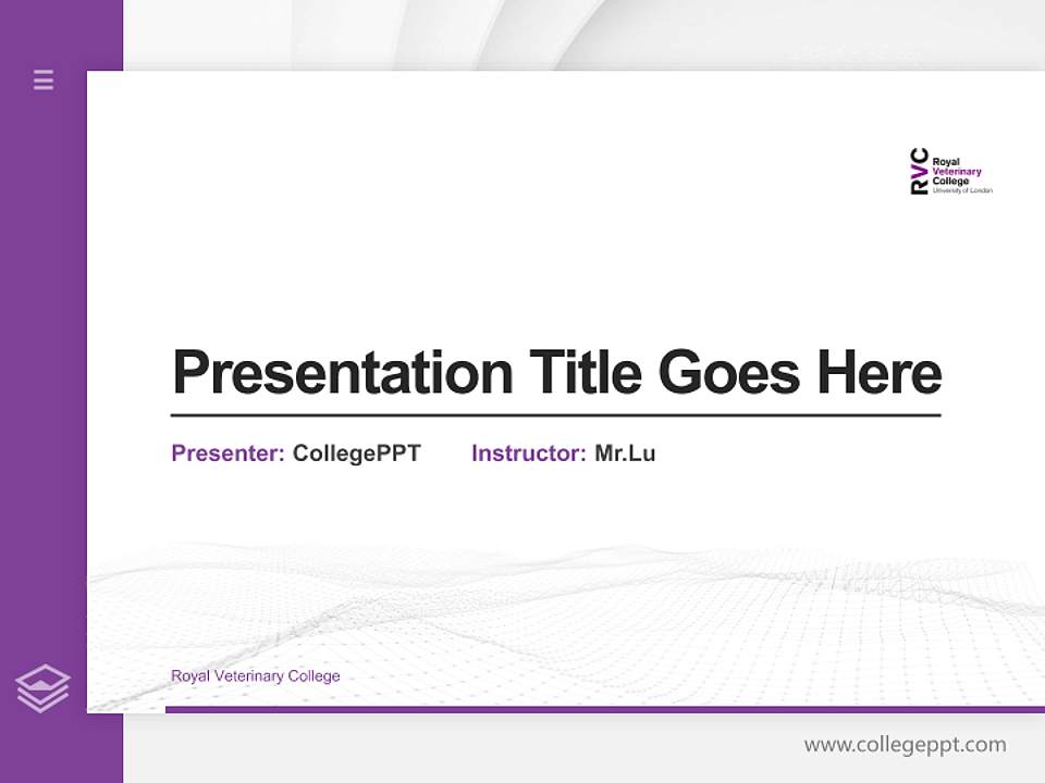 Royal Veterinary College Thesis Proposal/Graduation Defense PPT Template4:3 ratio PPT effect preview image5