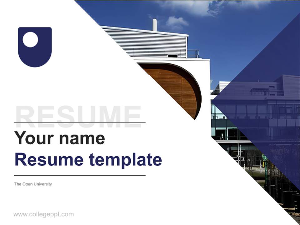 The Open University Resume PPT Template4:3 ratio PPT effect preview image5