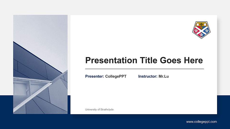University of Strathclyde General Purpose PPT Template16:9 ratio PPT effect preview image