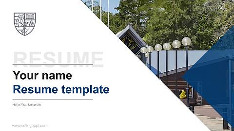 Heriot-Watt University Resume PPT Template