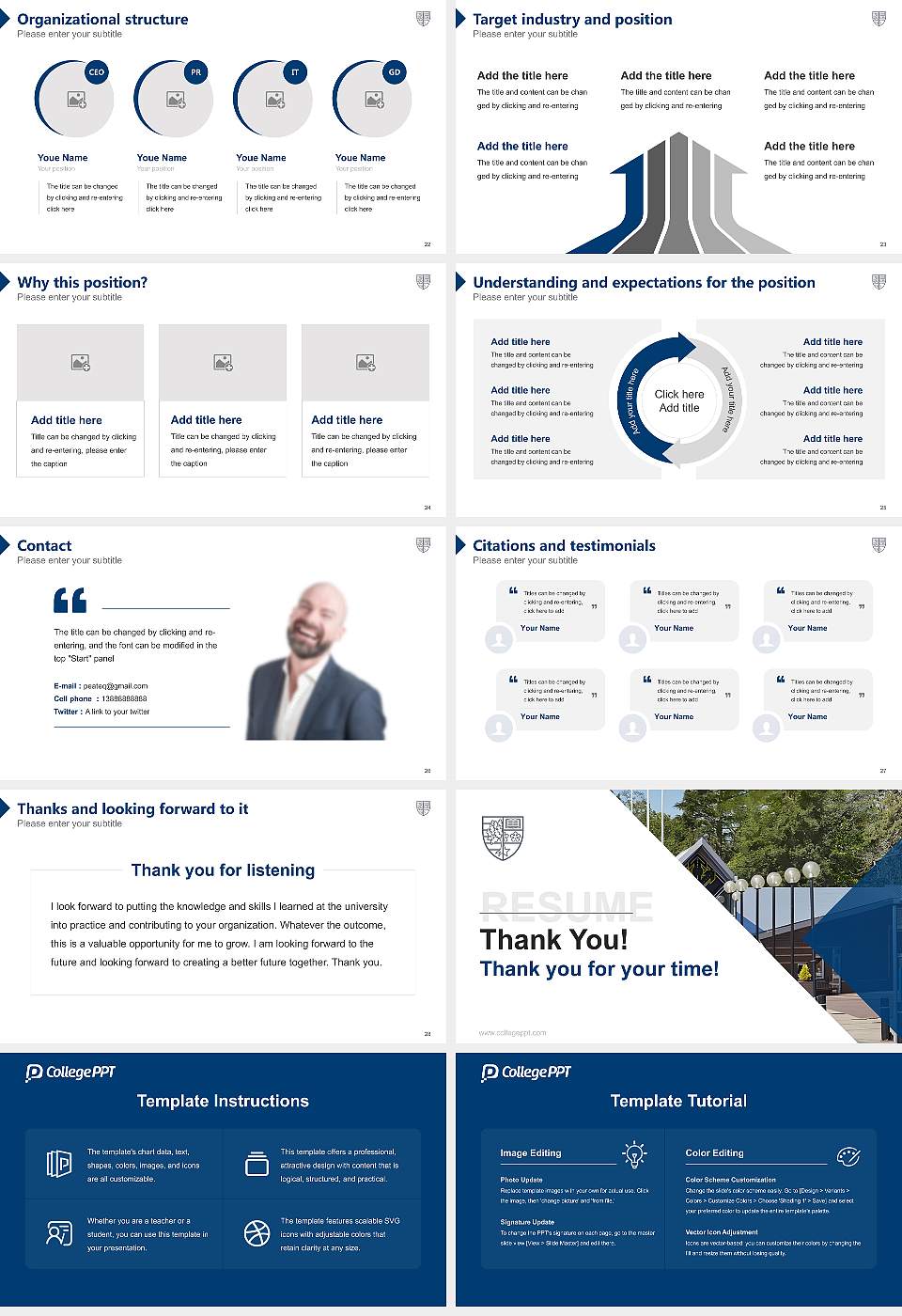 Heriot-Watt University Resume PPT Template16:9 ratio PPT effect preview image4