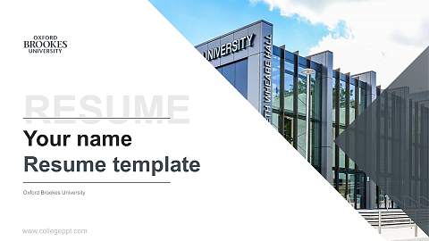 Oxford Brookes University Resume PPT Template