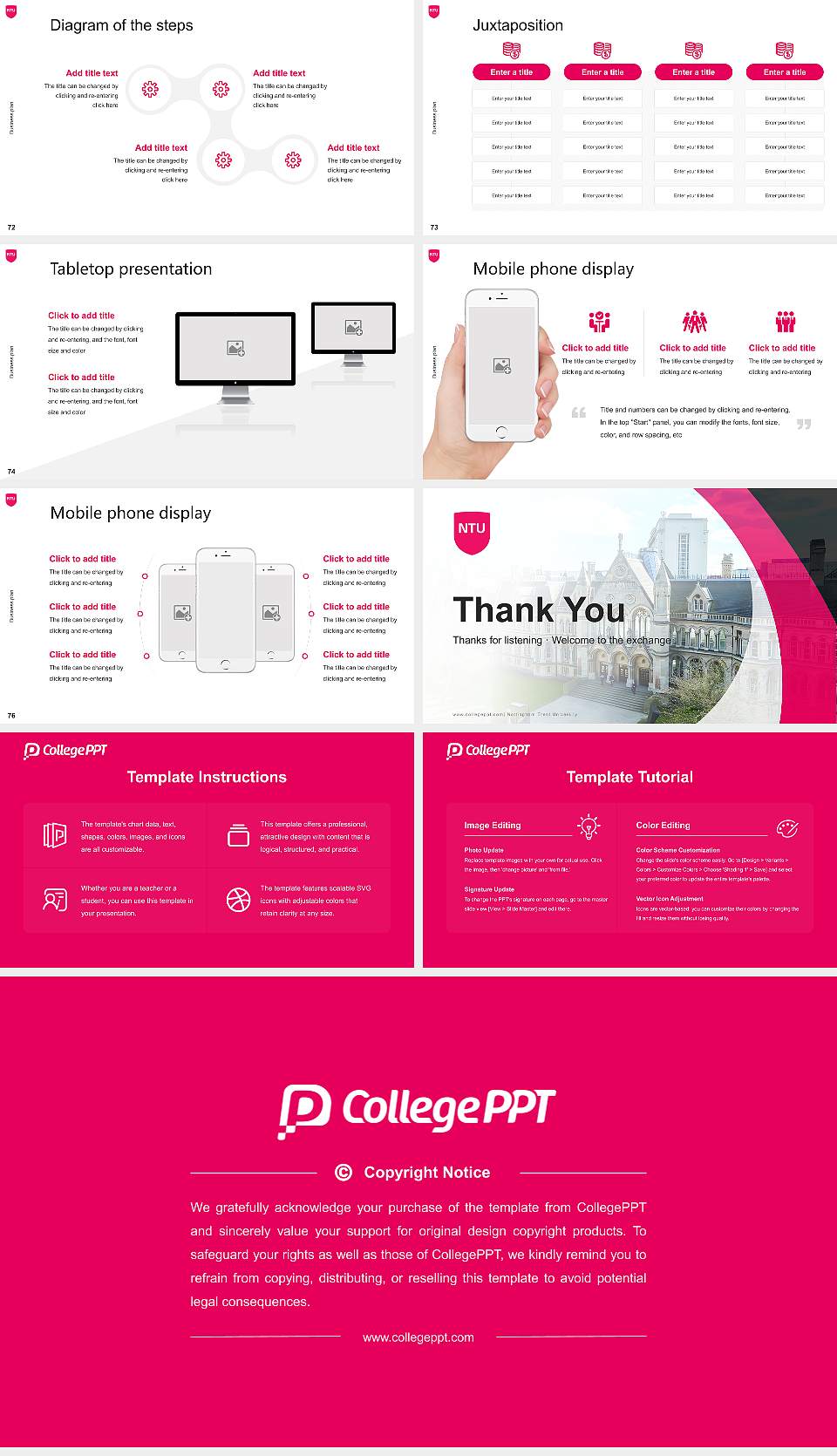 Nottingham Trent University Competition/Entrepreneurship Contest PPT Template16:9 ratio PPT effect preview image9