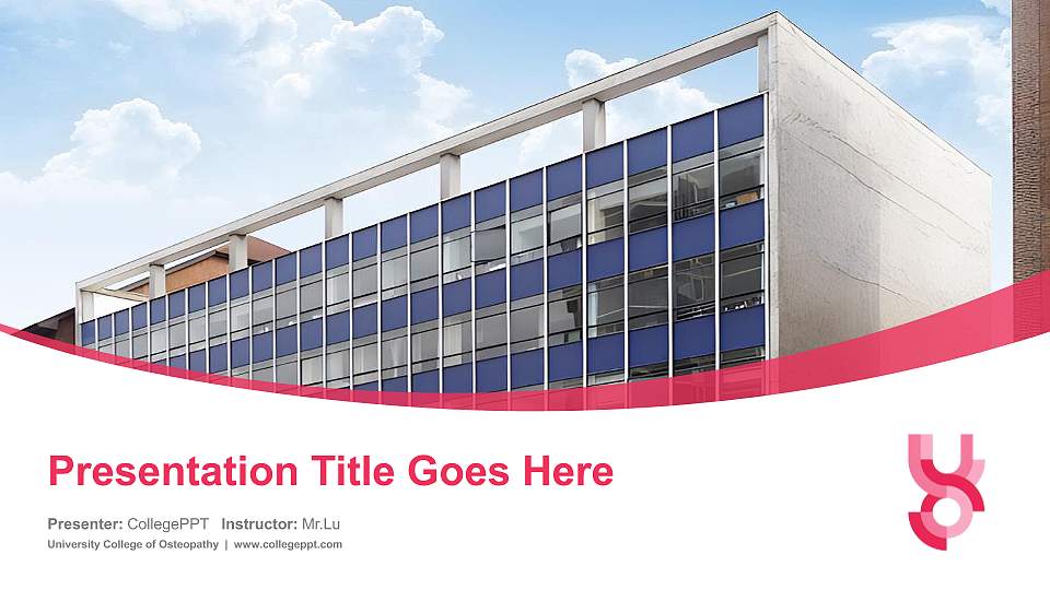 University College of Osteopathy Course/Courseware Creation PPT Template16:9 ratio PPT effect preview image