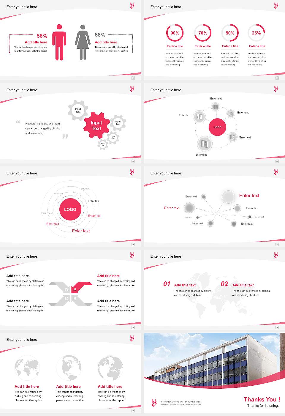 University College of Osteopathy Course/Courseware Creation PPT Template16:9 ratio PPT effect preview image4