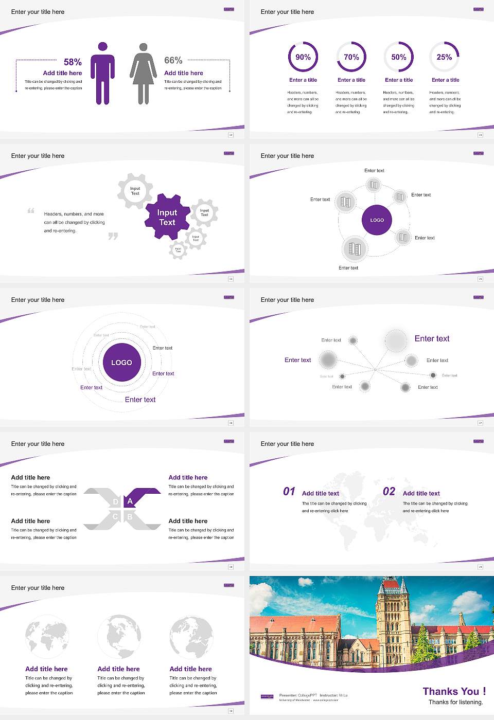 University of Manchester Course/Courseware Creation PPT Template16:9 ratio PPT effect preview image4