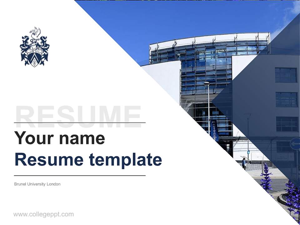 Brunel University London Resume PPT Template4:3 ratio PPT effect preview image5