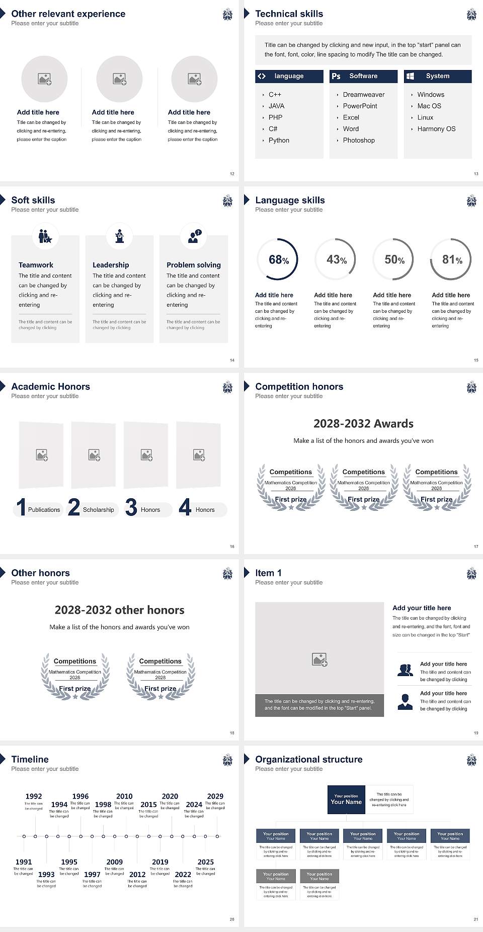 Brunel University London Resume PPT Template4:3 ratio PPT effect preview image3