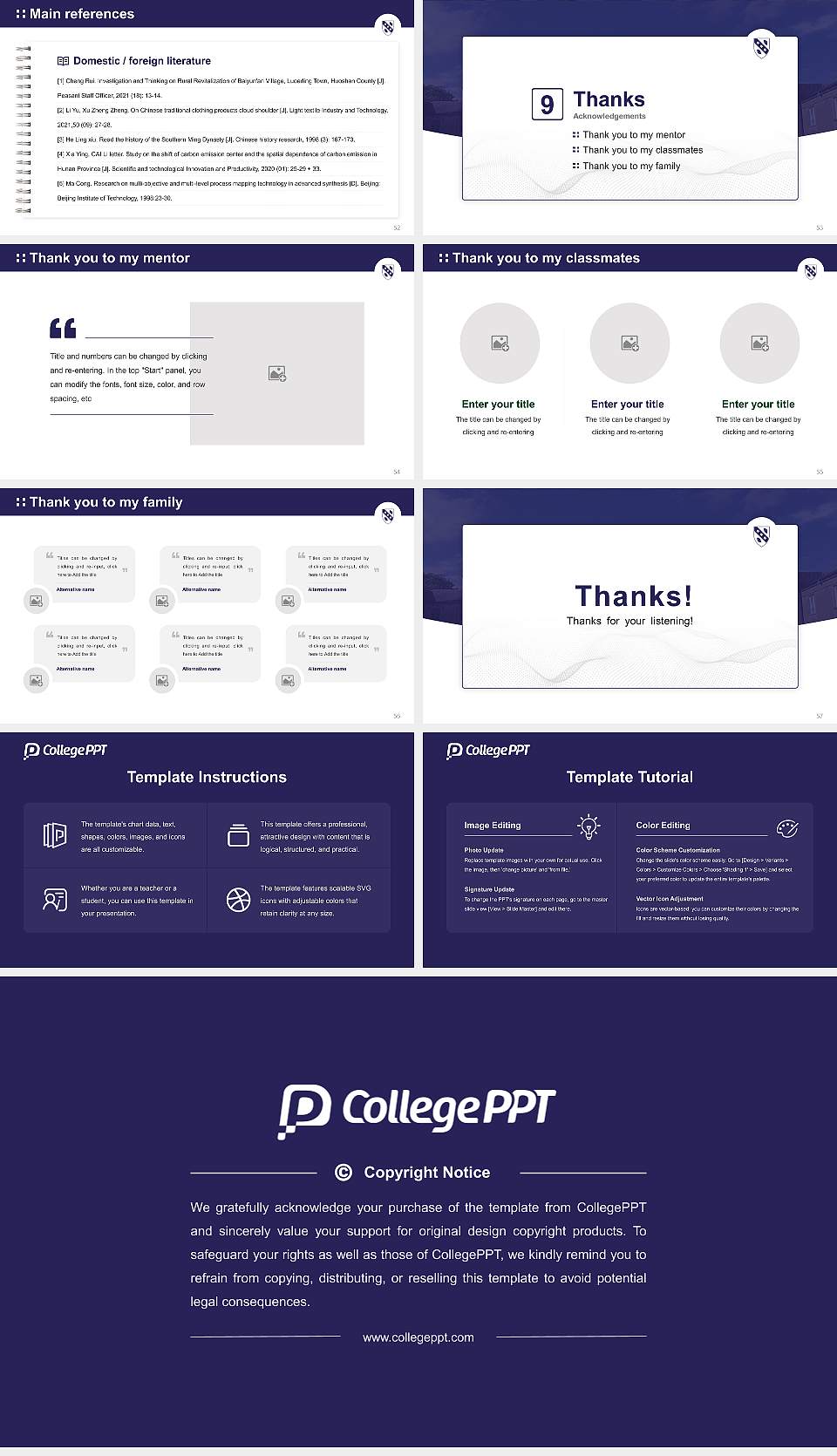 University of Wales, Lampeter Graduation Thesis Defense PPT Template16:9 ratio PPT effect preview image7