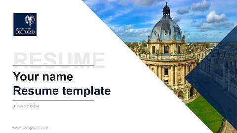 University of Oxford Resume PPT Template