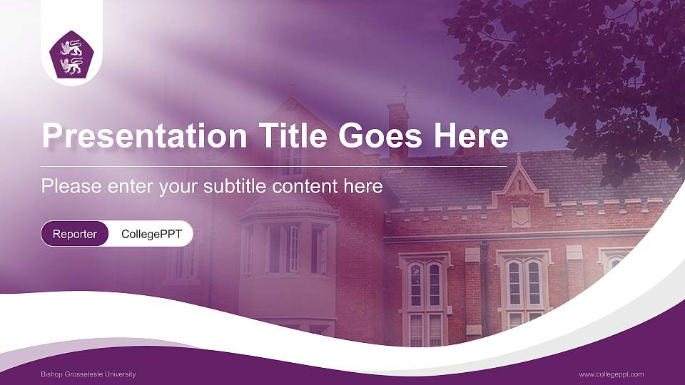 Bishop Grosseteste University Lecture Sharing and Networking Event PPT Template16:9 ratio PPT effect preview image