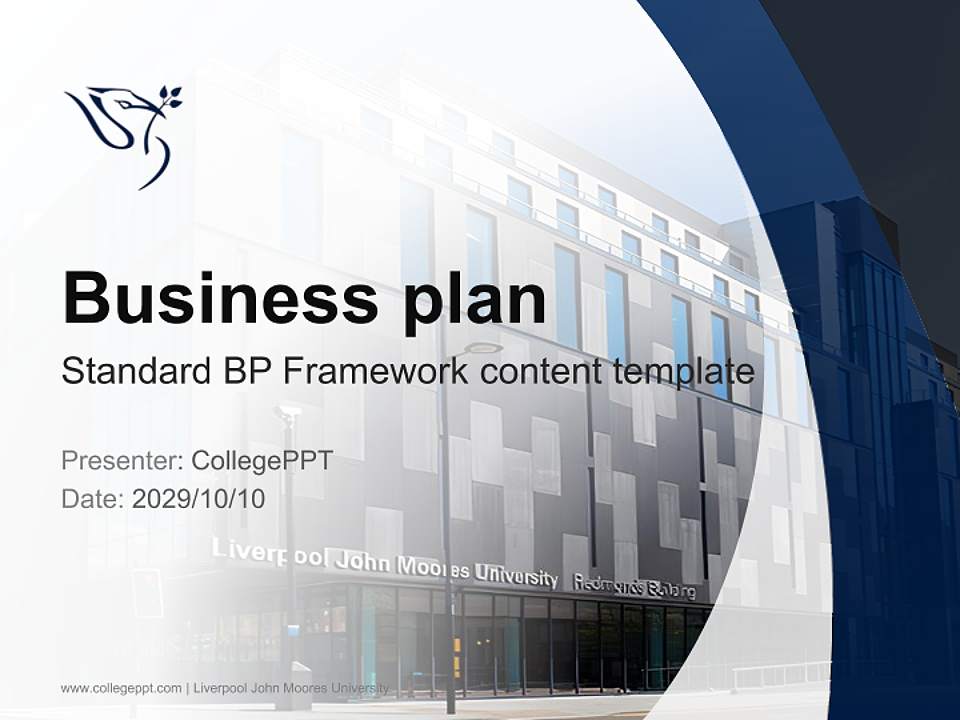 Liverpool John Moores University Competition/Entrepreneurship Contest PPT Template4:3 ratio PPT effect preview image9