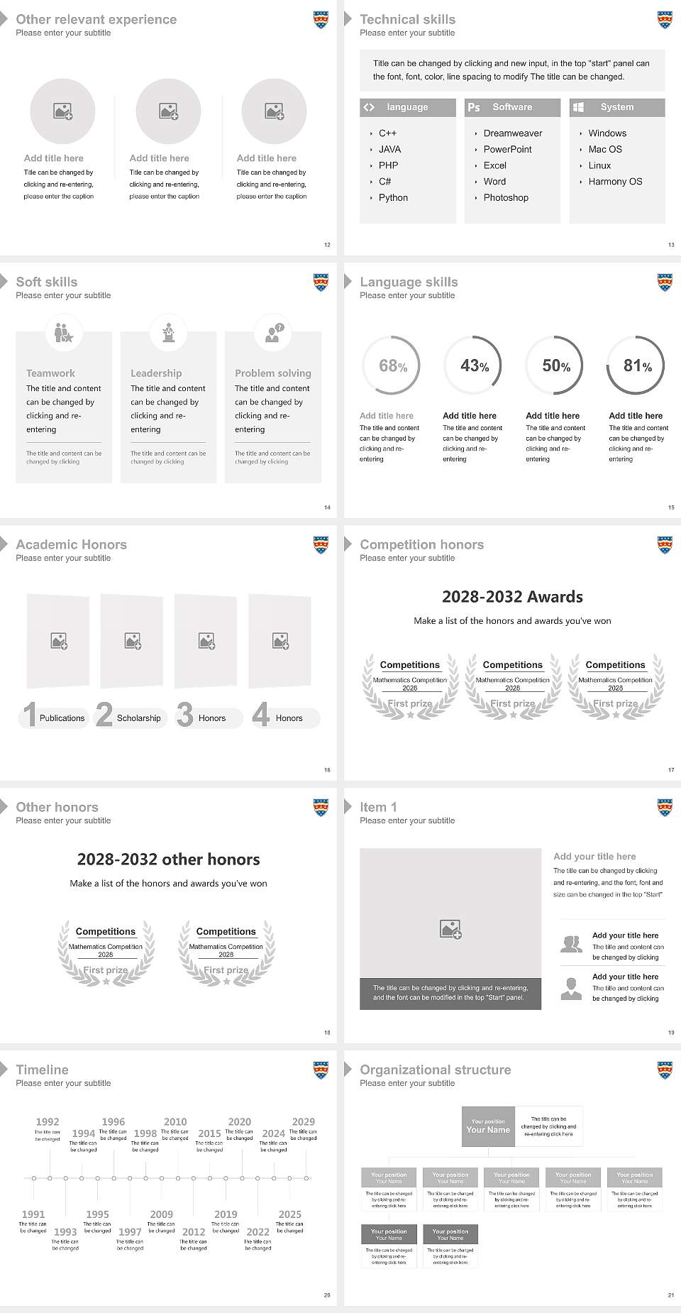 University of Plymouth Resume PPT Template4:3 ratio PPT effect preview image3