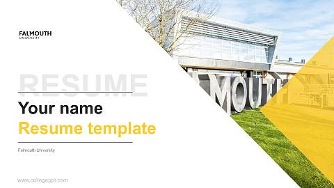Falmouth University Resume PPT Template