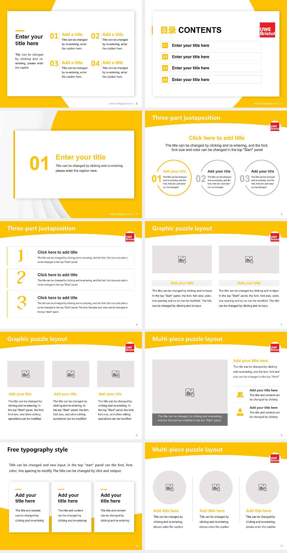 University of the West of England Academic Presentation/Research Findings Report PPT Template4:3 ratio PPT effect preview image2
